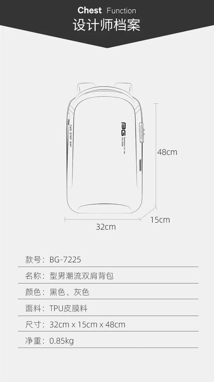 Bange Anti-Theft Backpack for Men – 15.6-inch Laptop Travel Backpack, Fashion Waterproof School Bag