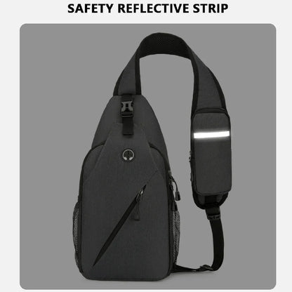 New Casual Chest Bag – Men’s Mobile Phone Crossbody Bag, Multifunctional Lightweight Outdoor Sports Shoulder Bag