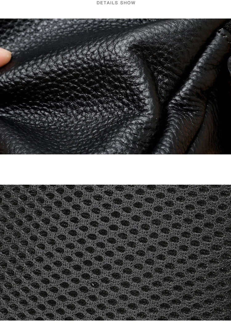 Men's 100% Genuine Leather Chest Bag – Stylish Casual Crossbody & Shoulder Messenger Bag