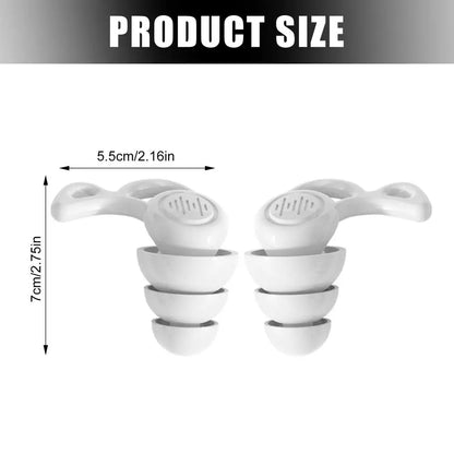 🌙 Enjoy Silence Anywhere – 3-Layer Ultra-Soft Silicone Earplugs for Sleeping, Swimming, Concerts & More! 🏊🎶✨