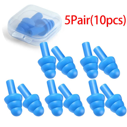 🌙 Sleep Soundly & Swim Safely – Waterproof Noise-Cancelling Silicone Earplugs with Convenient Carry Box! 🏊✨
