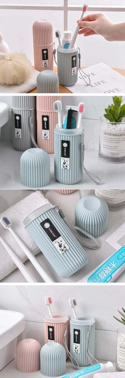 Portable Toothbrush & Toothpaste Holder – Travel Camping Storage Case for Hygiene & Convenience