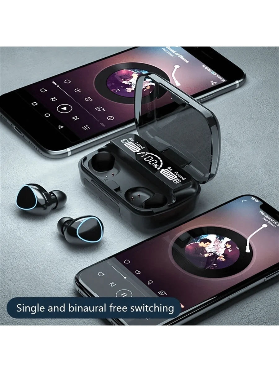 Bluetooth earphones with ultra long battery life, in ear Bluetooth earphones, wireless earphones，TWS Wireless Earphones Noise Ca