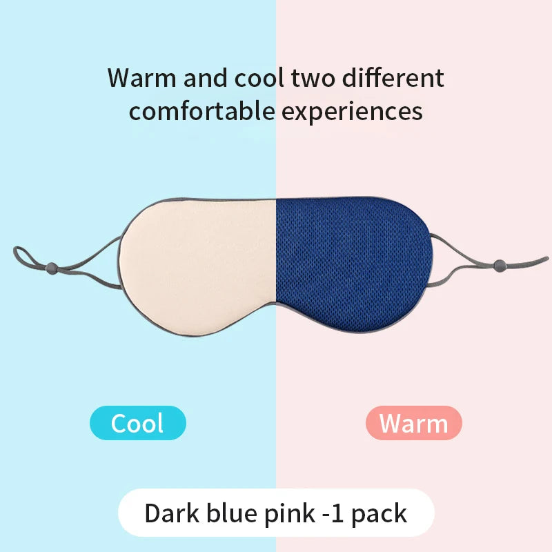 Sleeping Eye Mask Korean Style Ice Silk Warm And Cool Dual Use Adjustable Travel Light Blocking Breathable Eye Mask