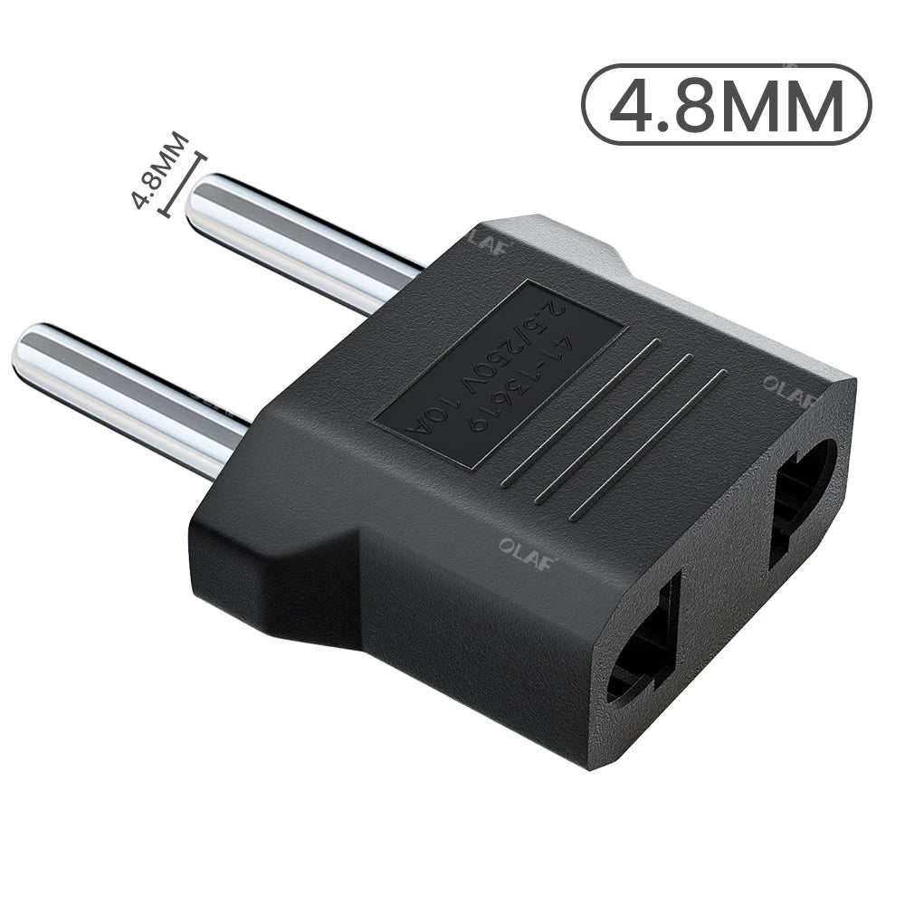 Elough US to EU Plug Adapter – Power Travel Converter for American, China, KR to Europe (1-20pcs)
