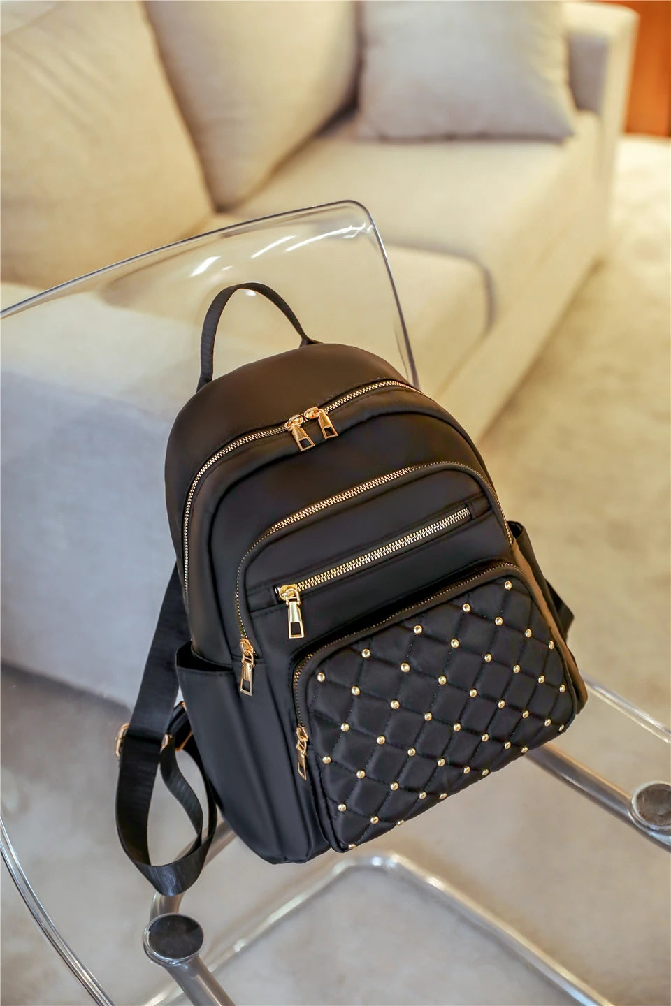Fashion Nylon Backpack for Women – High-Quality Large Travel and School Bag for Teenage Girls