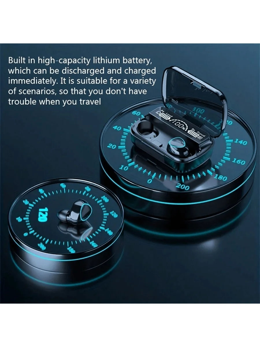 Bluetooth earphones with ultra long battery life, in ear Bluetooth earphones, wireless earphones，TWS Wireless Earphones Noise Ca