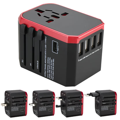 Melery Universal Travel Adapter – International Plug with USB & Type-C Fast Charging for US/EU/UK/AU