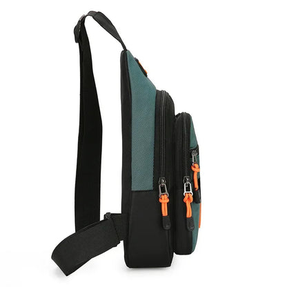 Fashion Men's Chest Bag – Lightweight Oxford Fabric Crossbody Shoulder Bag, Stylish Casual Waist Pack for Men