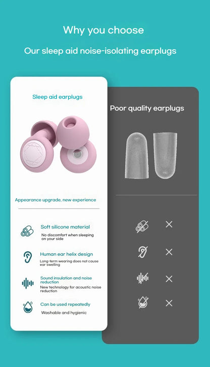 🌙 Silence the Noise, Sleep & Swim Peacefully – Ultra-Soft Silicone Earplugs for Powerful Noise Reduction & Waterproof Comfort! 🏊✨