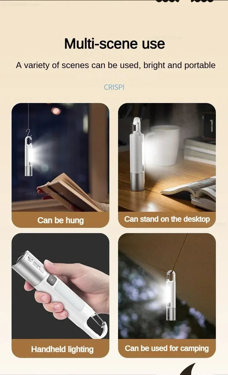 Xiaomi Outdoor Strong Light Flashlight – High Brightness Multifunctional Rechargeable Flashlight with Side Light for Camping & Emergency
