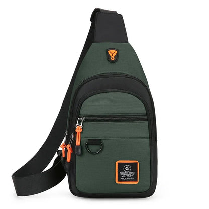 Fashion Men's Chest Bag – Lightweight Oxford Fabric Crossbody Shoulder Bag, Stylish Casual Waist Pack for Men