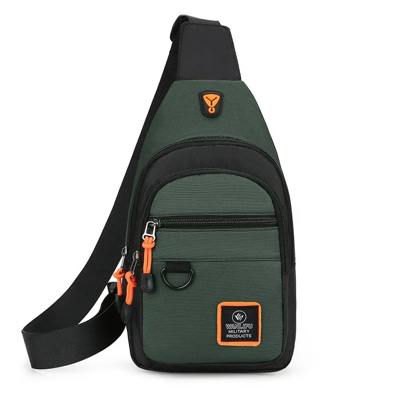 Fashion Men's Chest Bag – Lightweight Oxford Fabric Crossbody Shoulder Bag, Stylish Casual Waist Pack for Men