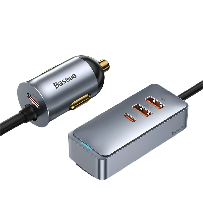Baseus 120W PD Car Charger – Fast Charging QC 3.0 & PD 3.0 for iPhone 15, Samsung & More!
