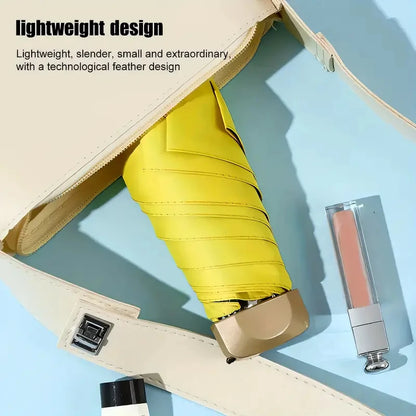 ☀️☔ Mini Pocket Folding Umbrella – Ultra-Light, UV Protective & Waterproof for Travel & Everyday Use! 🌦️✨