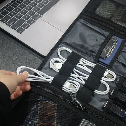 Multifunctional Travel Digital Cable Storage Bag – Lightweight, Waterproof, Portable Organizer for Electronic Accessories