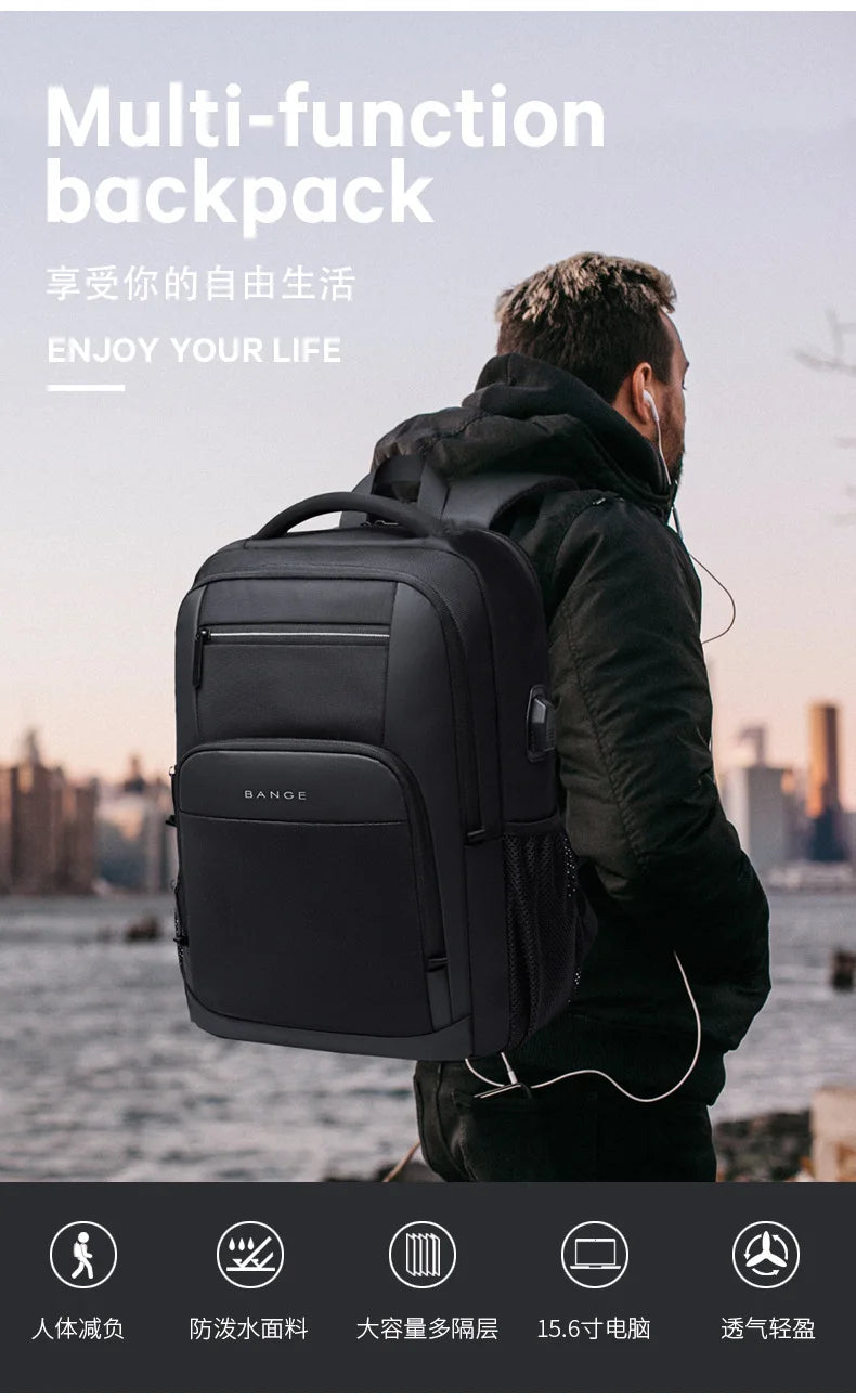 Bange Men's Designer Laptop Bag – School Bags for Boys, Tactical Business & Sports Travel Backpack for Men