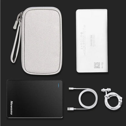 Waterproof Portable Cable Organizer – Digital Storage Bag for Cables, Power Bank & Earphones
