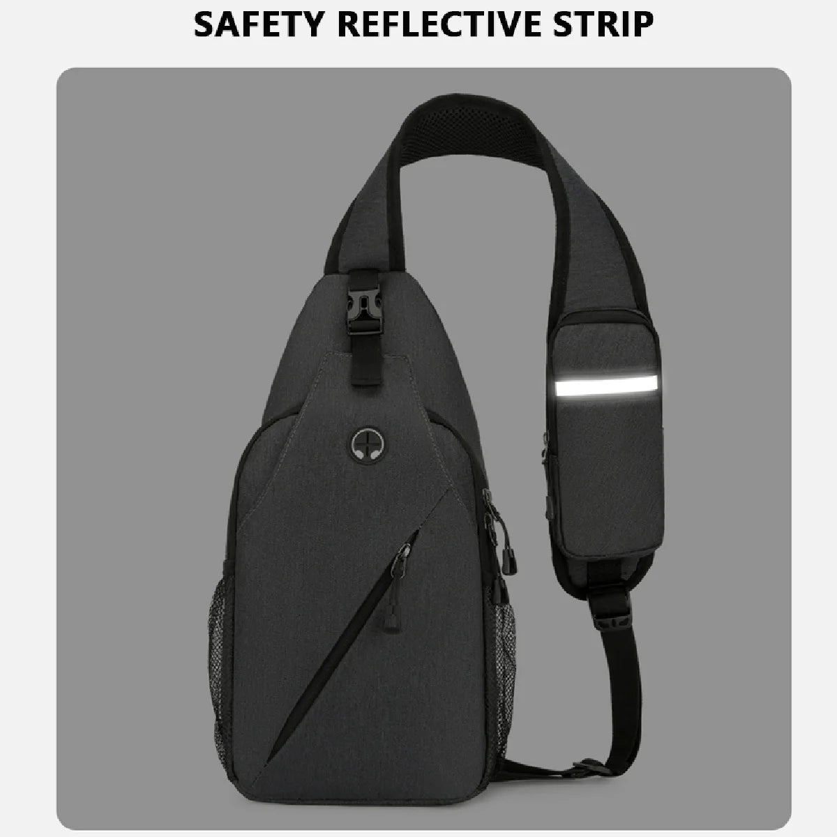 New Casual Chest Bag – Men’s Mobile Phone Crossbody Bag, Multifunctional Lightweight Outdoor Sports Shoulder Bag