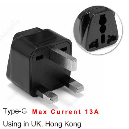 Universal Travel Plug Adapter – UK/EU/KR/US/AU/Brazil/French to Worldwide Power Socket Converter