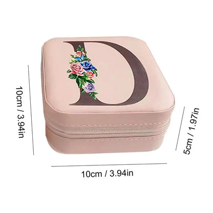 Stylish Travel Jewelry Case – Portable Organizer for Rings, Earrings & Necklaces