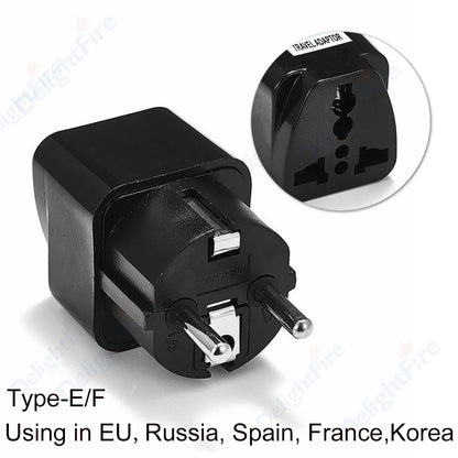 US To EU Plug Adapter Korea KR Euro Europea To America China Canada UK AU Universal Travel Adapter AC Converter Power Adaptor