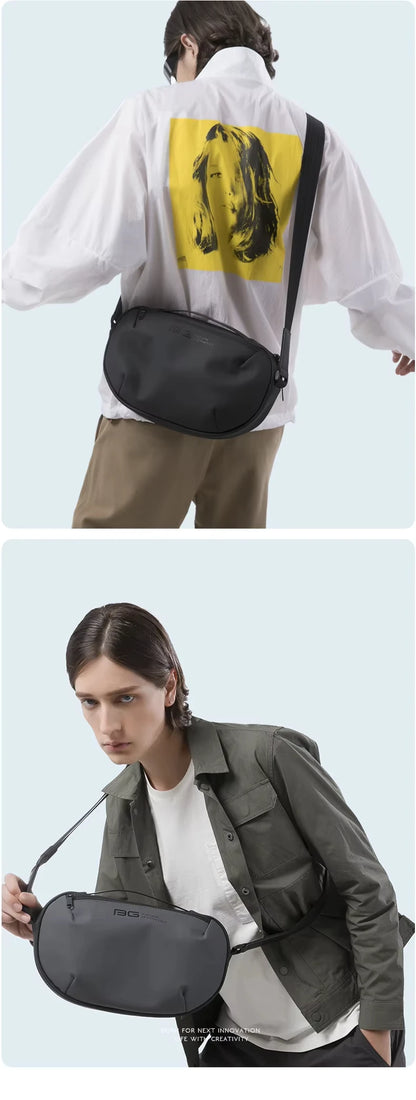 BANGE Men's Waterproof Crossbody Bag – Large Capacity Anti-Theft Sling Shoulder Bag for Travel & Daily Use