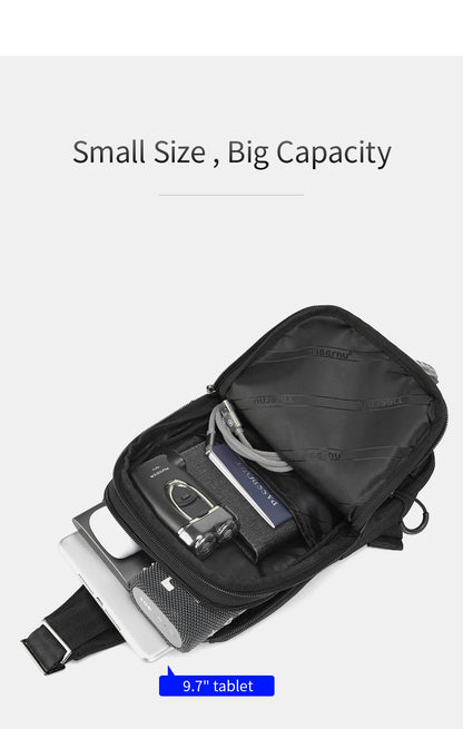 Men's Cool Style Chest Bag – Lightweight Crossbody Shoulder Bag with Lifetime Warranty