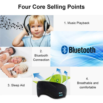 3D Eye Mask Music Play Sleeping Headphones with Speaker Mask for Sleep Headphones Bluetooth Sleeping Mask Sleep Shade Cover