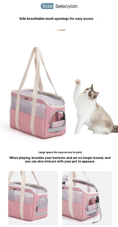Dog Carrier Bag Soft Side Backpack Cat Pet Carriers Dog Travel Bags Airline Approved Transport for Small Dogs Cats Outgoing