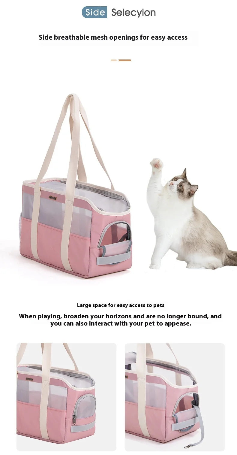 Dog Carrier Bag Soft Side Backpack Cat Pet Carriers Dog Travel Bags Airline Approved Transport for Small Dogs Cats Outgoing
