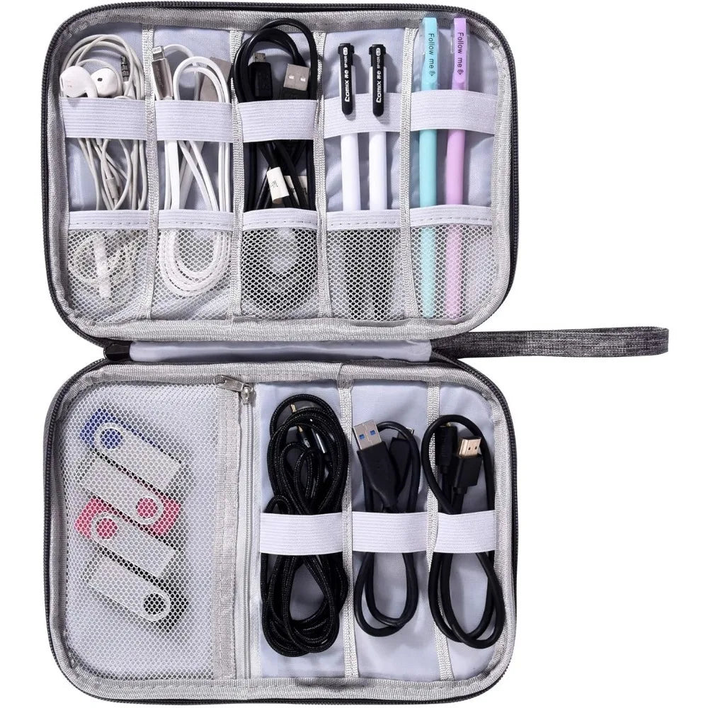 Waterproof Electronics Organizer Bag – Travel Cable & Accessories Storage Pouch