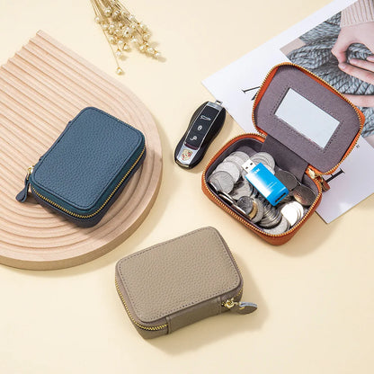 Luxury Mini Lipstick Case with Mirror – Elegant Travel Makeup Bag & Multi-Use Organizer
