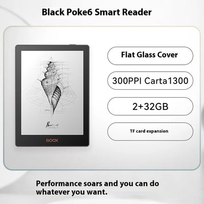 Boox Poke 6 & Poke 6S – 6'' E-Ink Screen e-Reader Tablet for a Paper-Like Reading Experience
