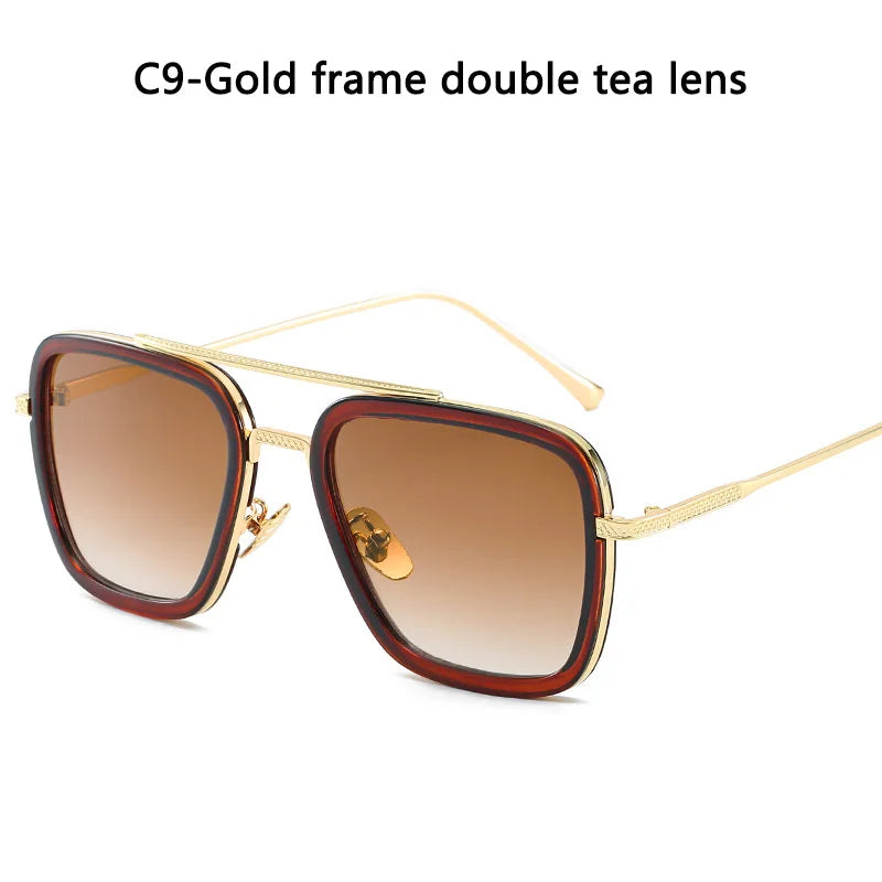 Tony Stark Glasses Men Women Sunglasses Iron man Eyewear Steampunk Sun Glasses Male Goggles