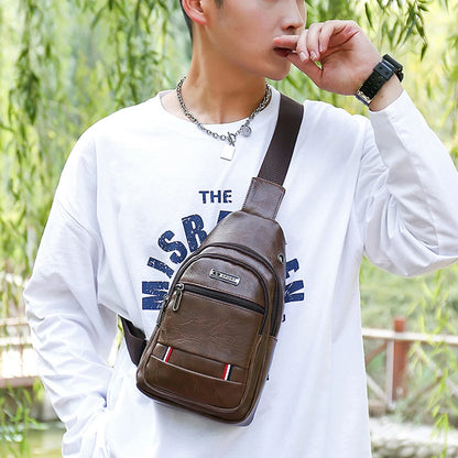 Men's Anti-Theft Chest Shoulder Bag – Casual Multi-Pocket Crossbody & Waist Tote