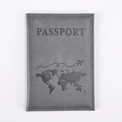 Passport Covers for Women & Men – Letter Print Passport Holder, Flight Ticket Clips, ID & Credit Card Holder, Travel Organizer