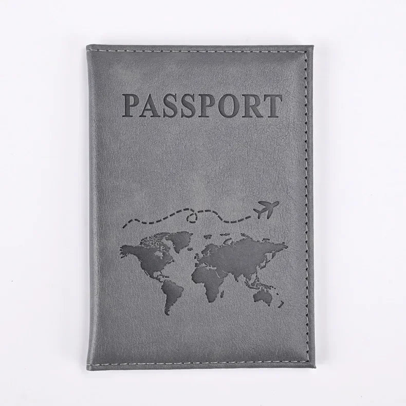 Passport Covers for Women & Men – Letter Print Passport Holder, Flight Ticket Clips, ID & Credit Card Holder, Travel Organizer