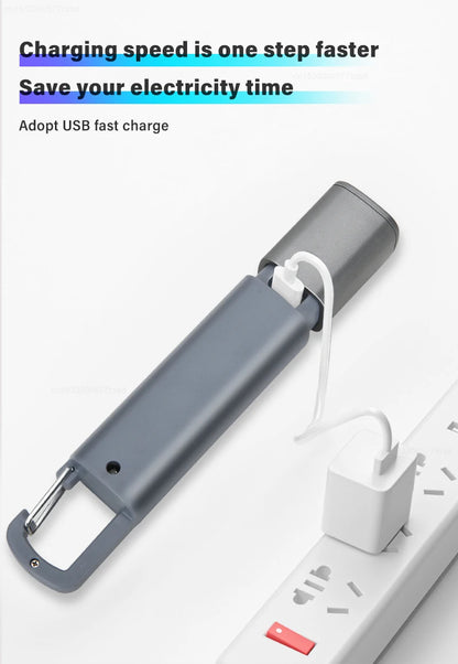 New Xiaomi Portable LED Flashlight – USB Rechargeable, Zoomable Torch for Outdoor Camping, Hiking & Emergency Use