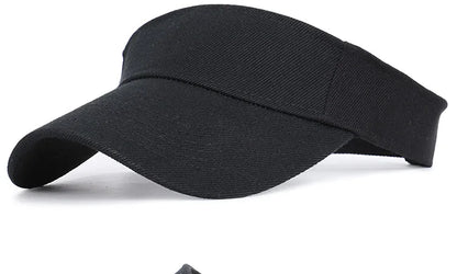 Summer Sun Hats Men Women Cotton Adjustable Visor UV Protection Top Empty Solid Sport Tennis Golf Running Sunscreen Baseball Cap
