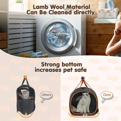 Cat Carrier TSA Airline Approved with Ventilation for Small Medium Cats Dogs Puppies with Big Space 5 Mesh Windows 4 Open Doors