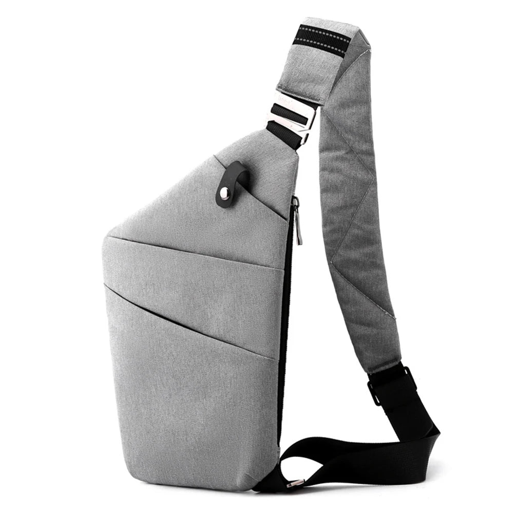 Men's Anti-Theft Travel Crossbody Bag – Mini Waterproof Sling Chest Bag for Everyday Use