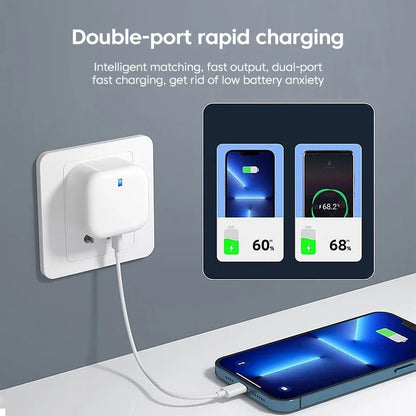 ⚡ PD 20W Fast Charger – Quick & Powerful Charging for iPhone, Samsung & More