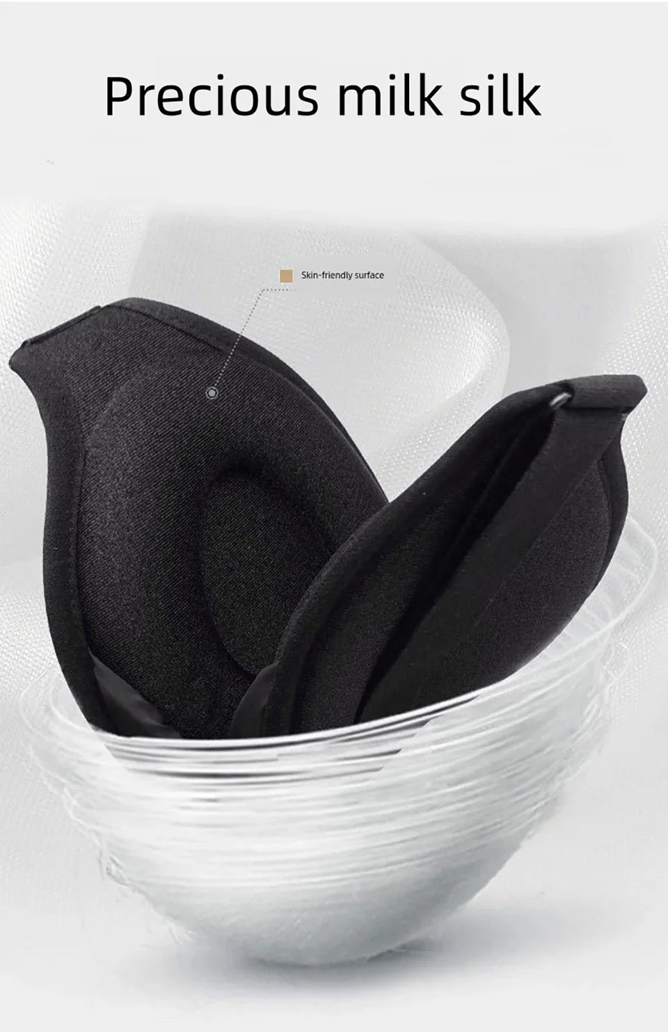 3D Sleeping Mask for Women Men Soft Blackout Eye Mask for Sleep Blissfully Blindfold Concave Sleep Mask with Adjustable Strap