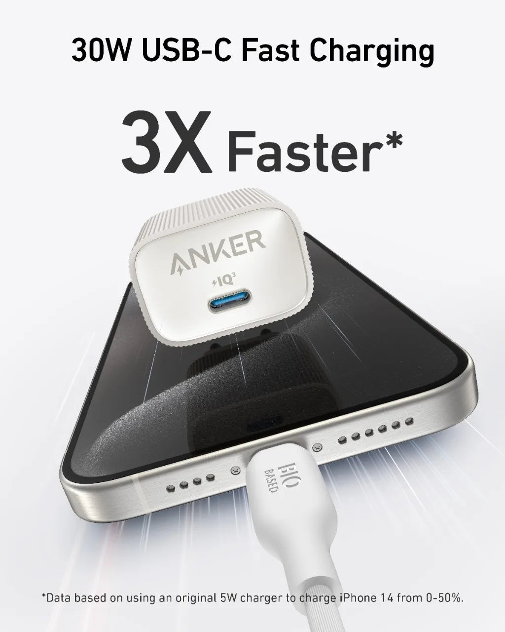 Anker Nano USB-C Charger 30W – High-Speed PIQ 3.0 & PPS Fast Charging Power Adapter, Compatible with iPhone 15/14, Samsung, and More