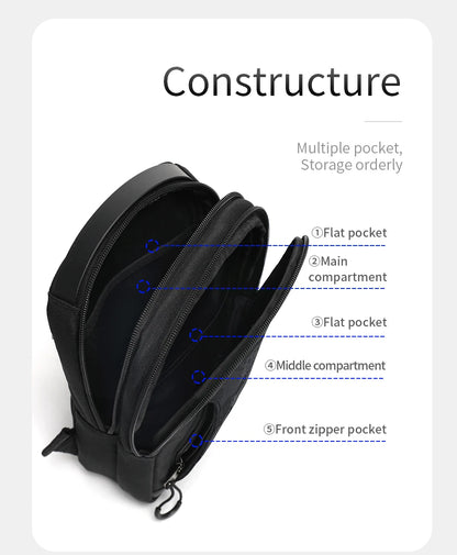 Men's Cool Style Chest Bag – Lightweight Crossbody Shoulder Bag with Lifetime Warranty