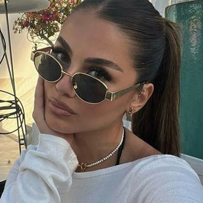 Fashion Retro Oval Sunglasses – Classic Metal Frame UV400 Shades for Men & Women ✨☀️