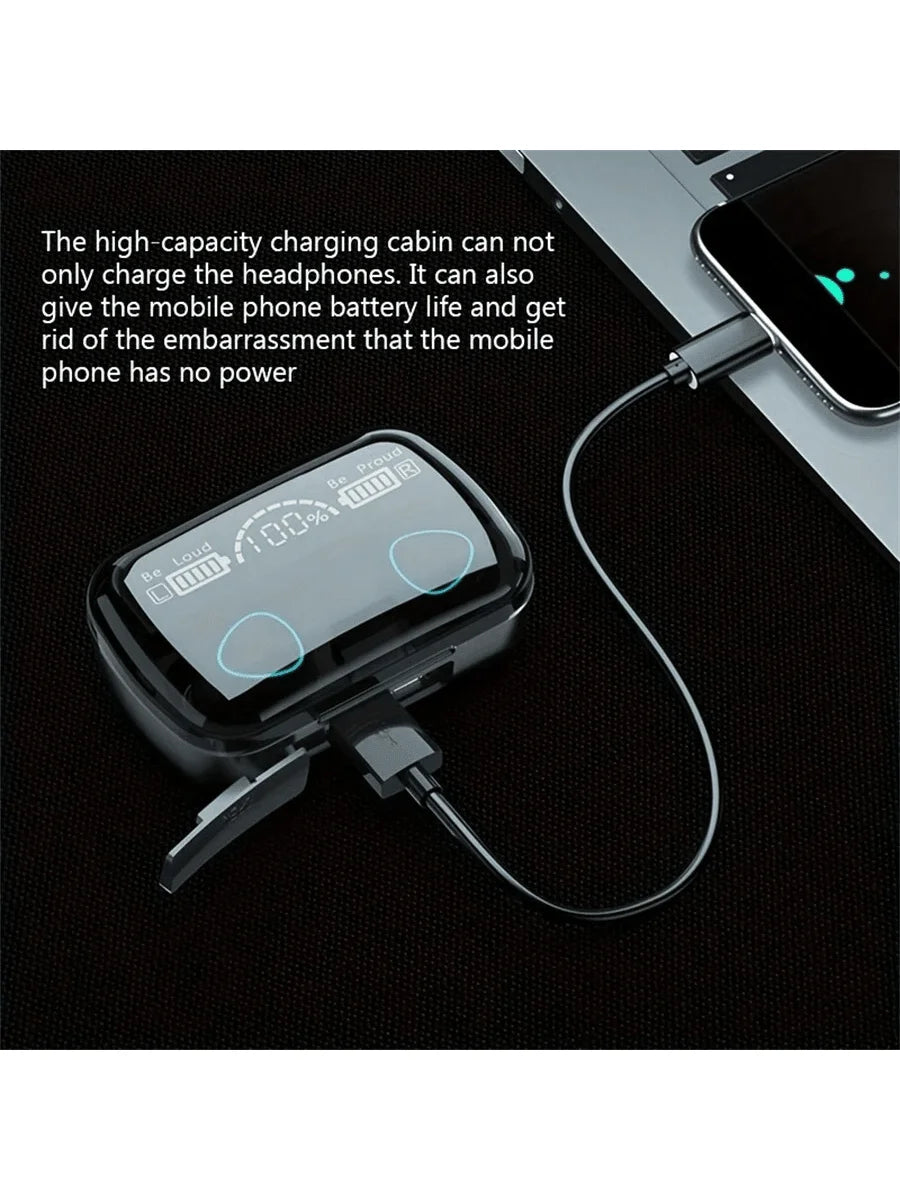 Bluetooth earphones with ultra long battery life, in ear Bluetooth earphones, wireless earphones，TWS Wireless Earphones Noise Ca