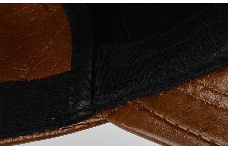2025 Adjustable Men's Genuine Cowhide Leather Baseball Cap for Fall Winter Outdoor Sports Hat Men Real Cowhide Leather Caps