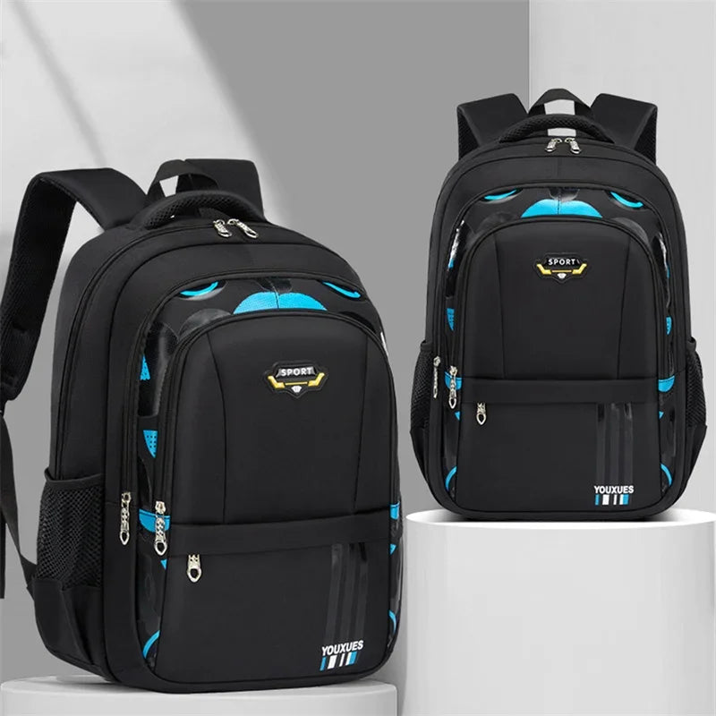 Waterproof Primary School Backpack – Durable & Spacious Book Bag for Teen Boys!
